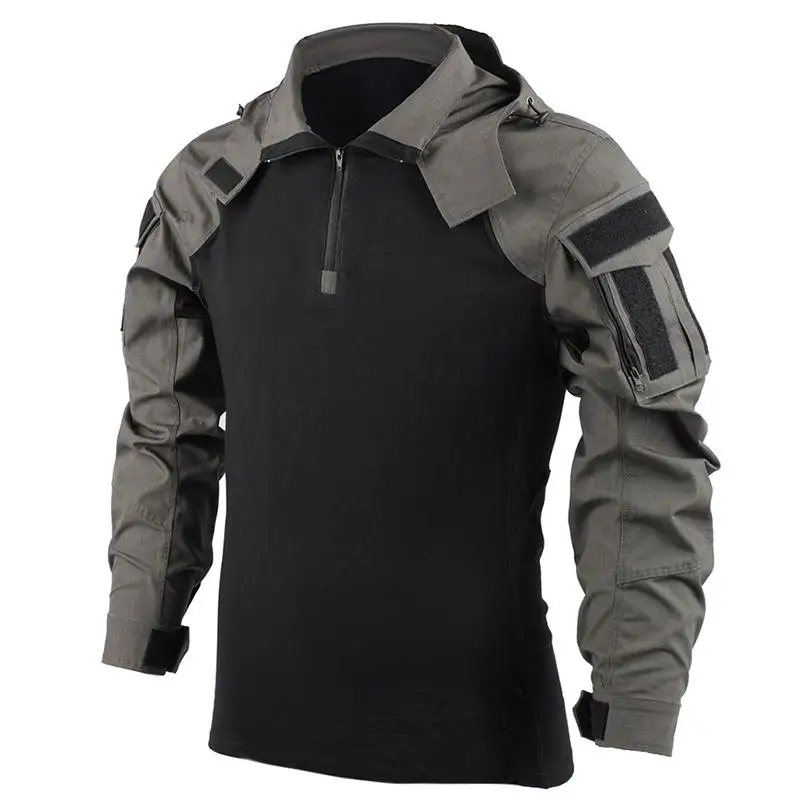 Men's Bomber Jacket Tactical Flight Jacket Coat Combat T-shirt, Tactical Hunting Hoodie Camouflage Men Jacket