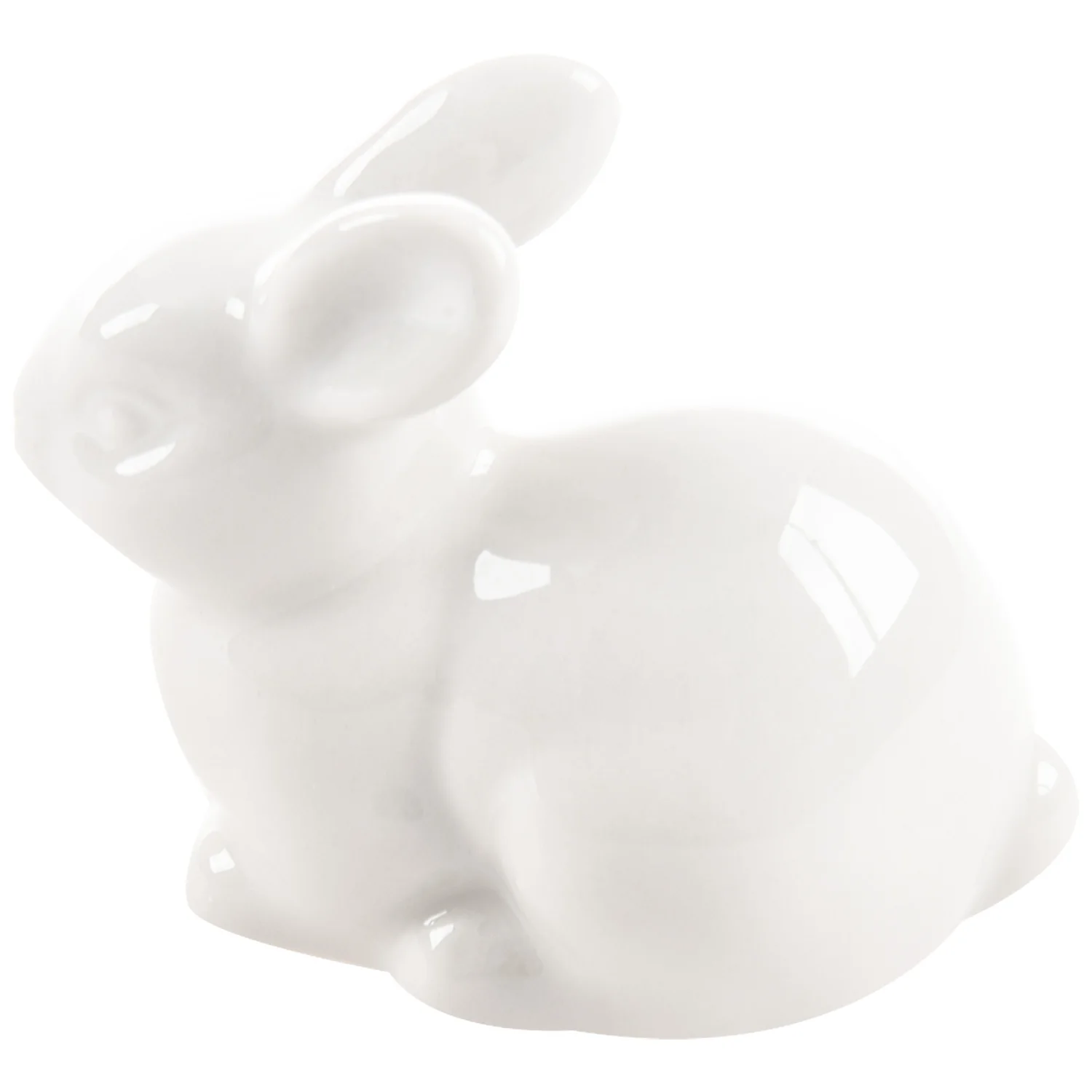 Cute Mini White Ceramic Rabbit Home Decoration Ornaments Mini Landscape Craft Jewelry White Porcelain Medium