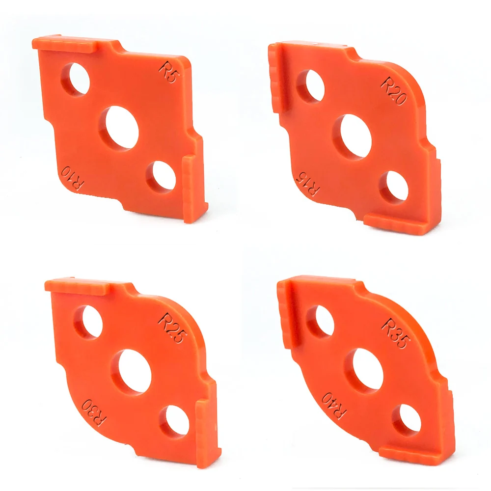 

Woodworking Trimming Tool Set Radius Jig Router Templates Oblique DIY Tools ABS+CNC Radius Jig Edge Router Corners R5-R40 T5-T40
