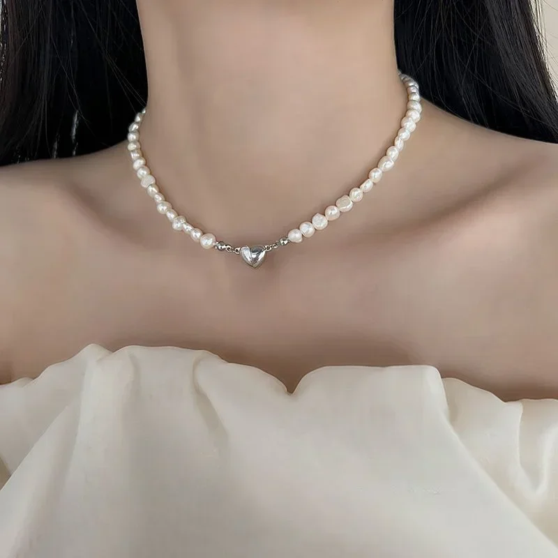 Женское ожерелье из пресноводного жемчуга в стиле барокко с дизайном Sense of Love
