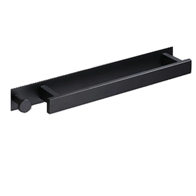 

1 PCS Towel Holder Self-Adhesive Towel Holder Black Wall Bath Towel Holder Adhesive