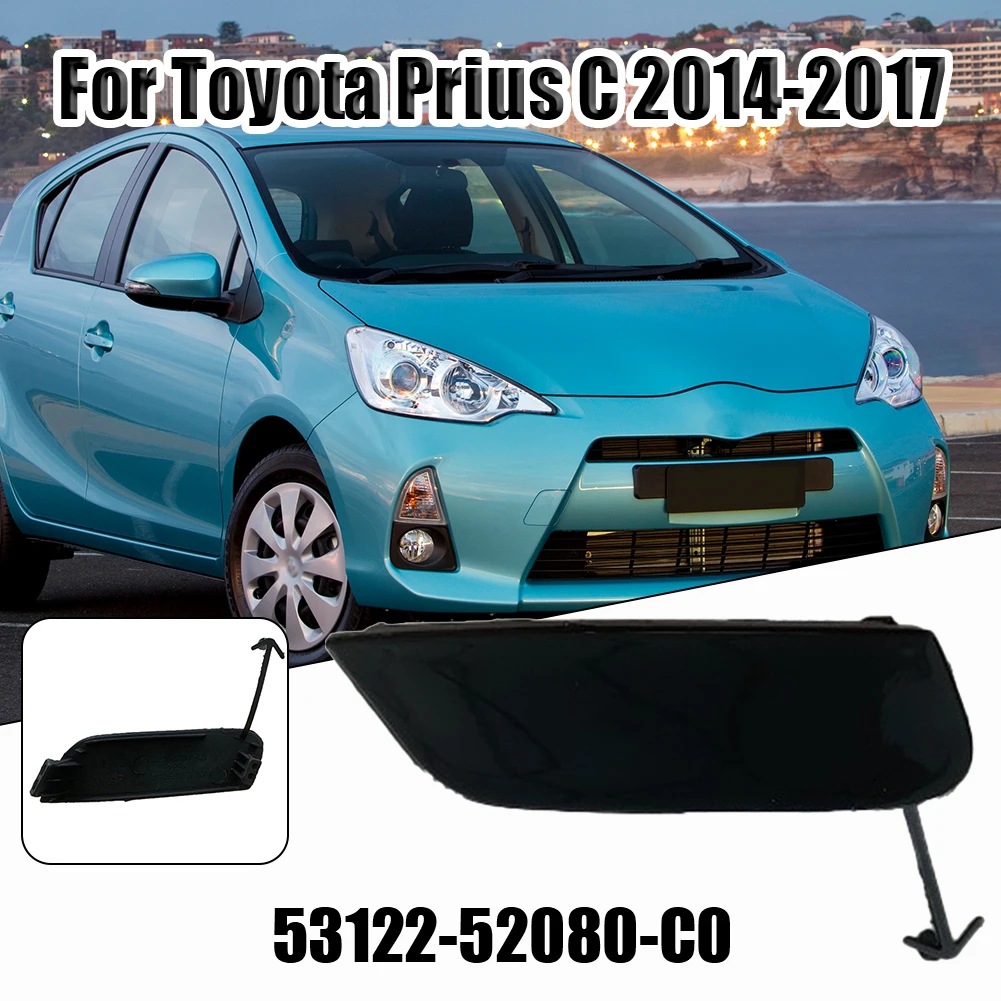 

Durable Bumper Cover Car Easy Installation Front Bumper Gloss Black High Reliability Plastic Tow Eye Hook Cover Cap