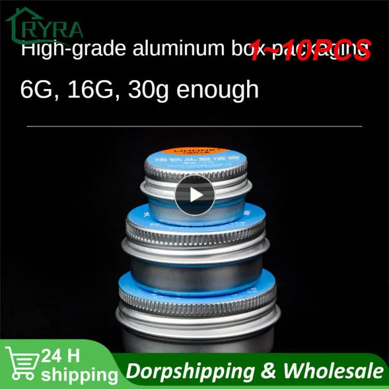 

1~10PCS Electrical Soldering Iron Tip Refresher Solder Cream Clean Paste for Oxide Solder Iron Tip Head Resurrection Oxidative