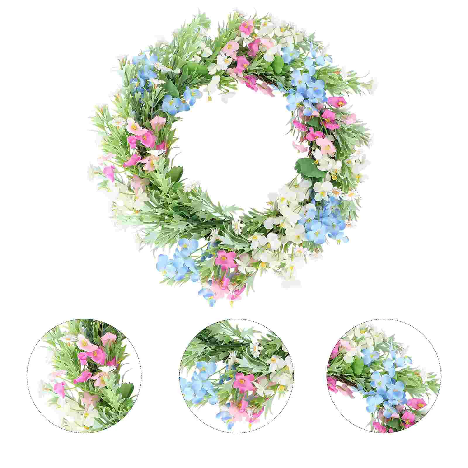 

1pc Artificial Plant Wreath Decor Spring Garland Hanging Wedding Garland Decor