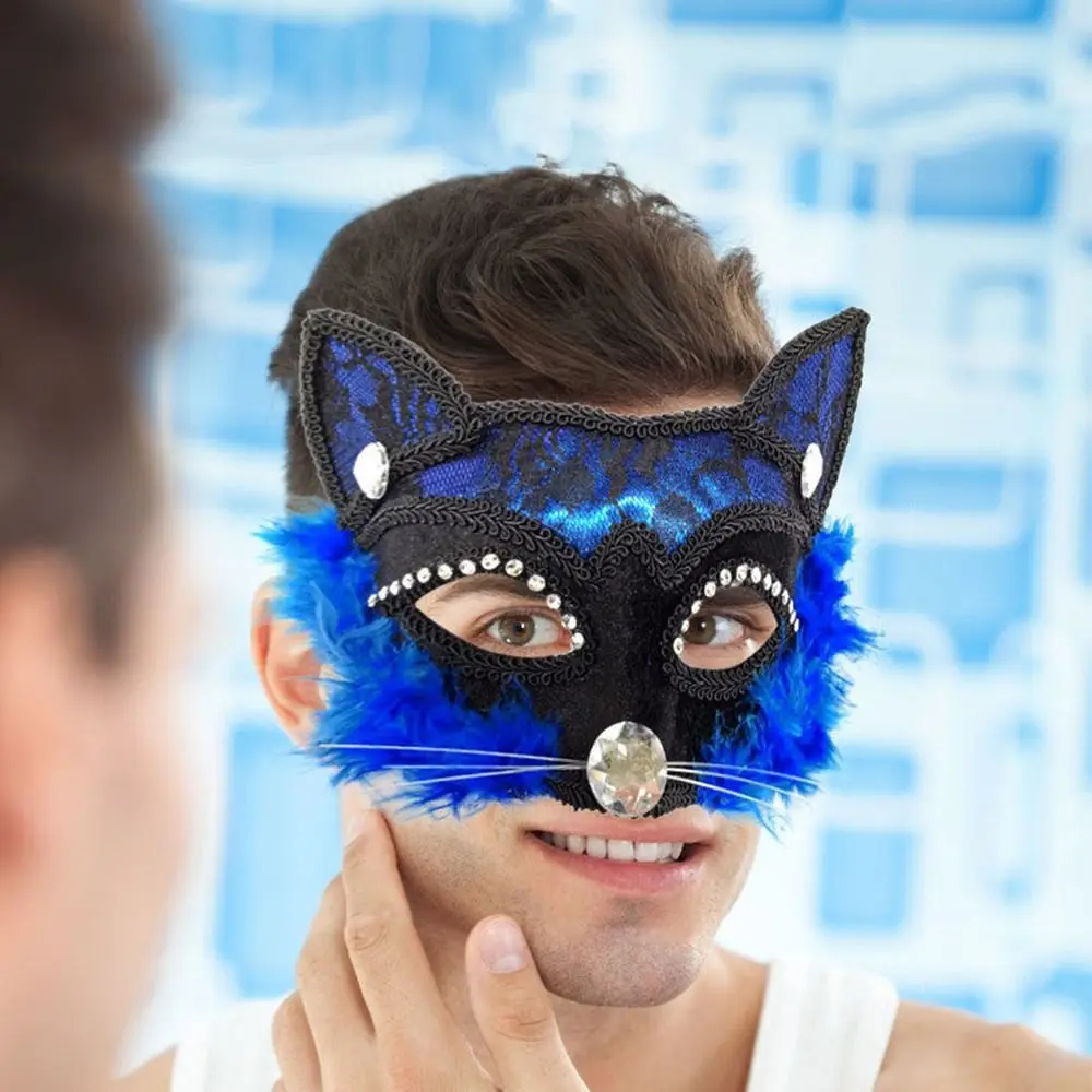 

Dance Party Makeup Party Costume Animal Halloween Supply Lace Masquerade Venice Mask Cat Face Masks Party Supplies