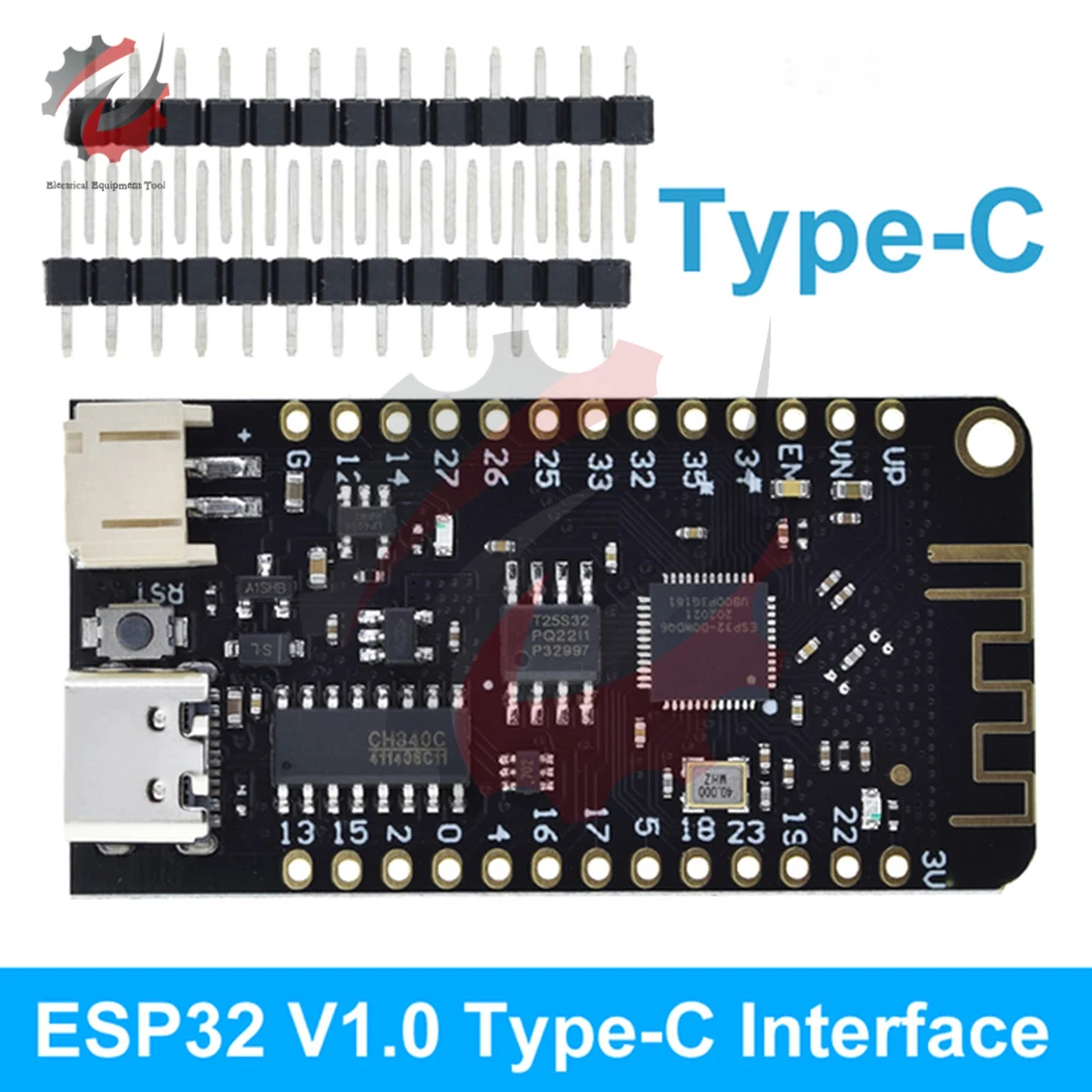 

ESP32 V1.0, Wi-Fi, Bluetooth, плата ESP-32 ESP32, REV1 CH340C, MicroPython 4 МБ, Micro/TYPE-C, USB для Arduino
