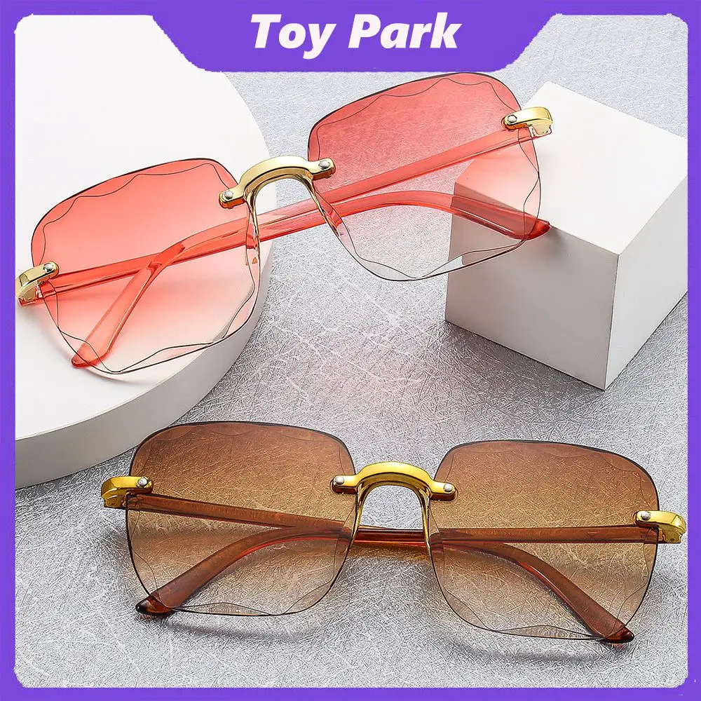 

Sunshade Sun Glasses Frameless Rimless Eyeglasses Fashion Sunglasses For Women Men Uv400 Shades Gradient Uv Protection Polarized
