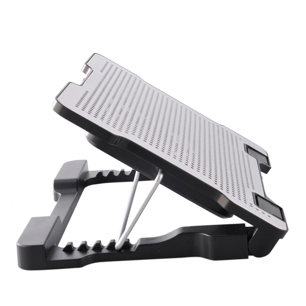 

Hot selling China aluminum laptop cooling fan pad with speaker and usb hub