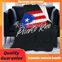puerto rico puerto rican boricua pr flag portorican full fleece throw cloak wearable blanket flannel fluffy comforter quilt