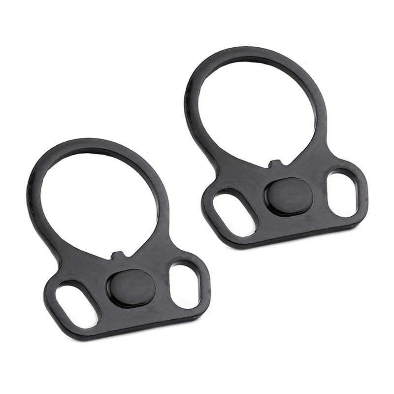 

2X Hunting Dual End Plate Loop Sling Adapter Mount Handed Ambidextrous