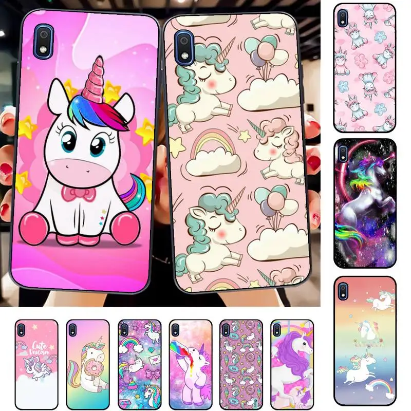 

Lovely Rainbow Unicorn Cartoon Phone Case for Samsung A51 01 50 71 21S 70 31 40 30 10 20 S E 11 91 A7 A8 2018 Cover