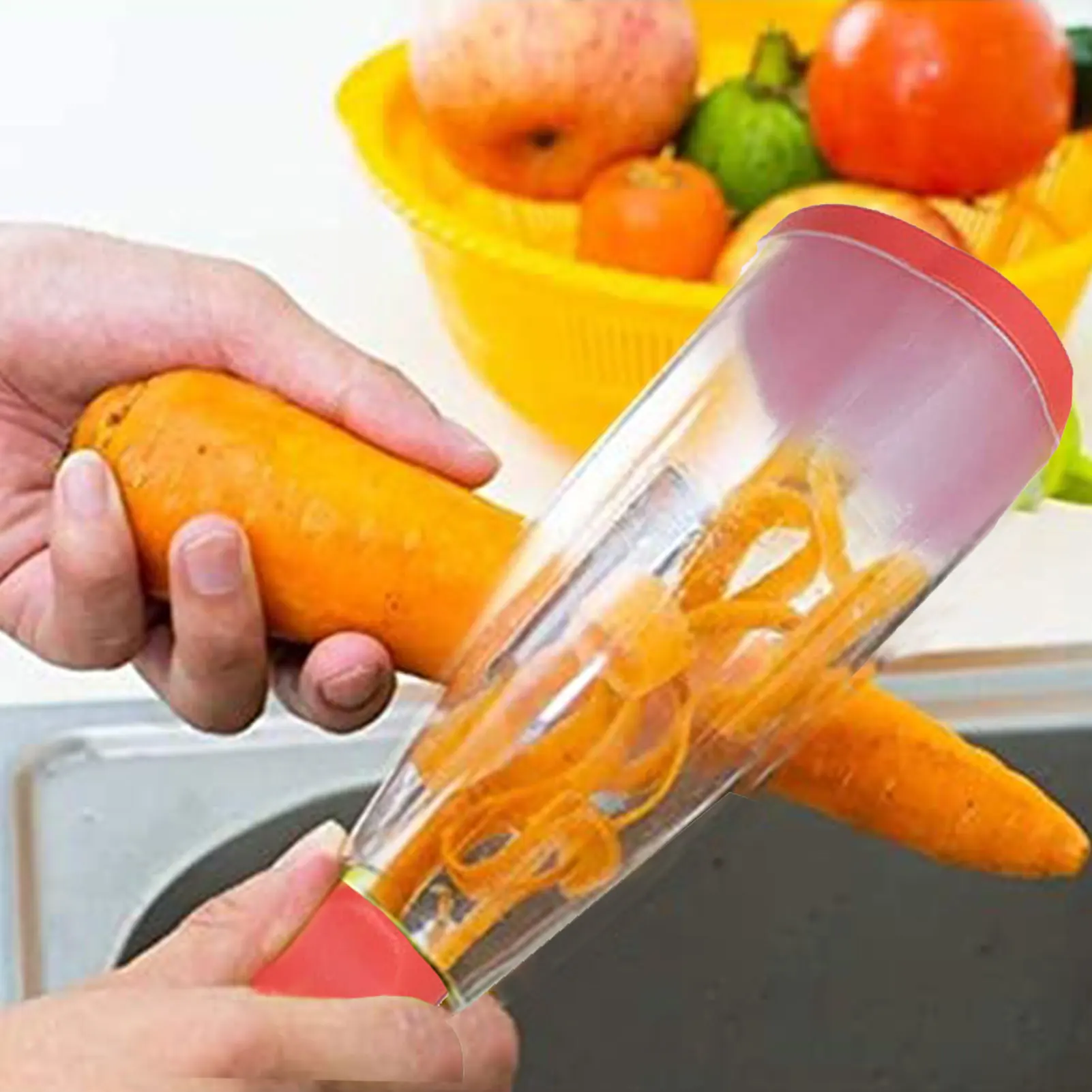 

1PC Stainless Steel Multifunctional Peeler Slicer With Container Kitchen Accessories Tool Vegetable Fruit Potato Cucumber Grater