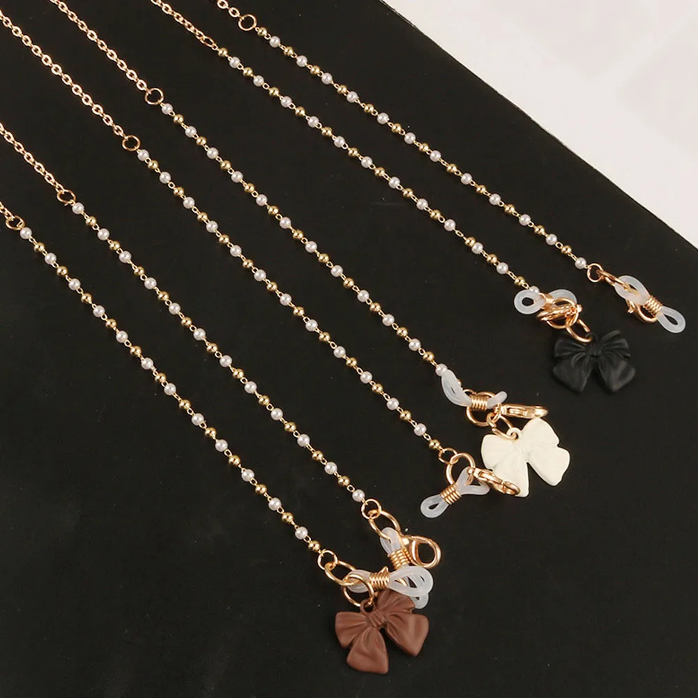 

Colorful Bow Glasses Chain Vintage Women Face Mask Holder Non-slip Lanyard Neck Hang Rope Strap for Girls Children New
