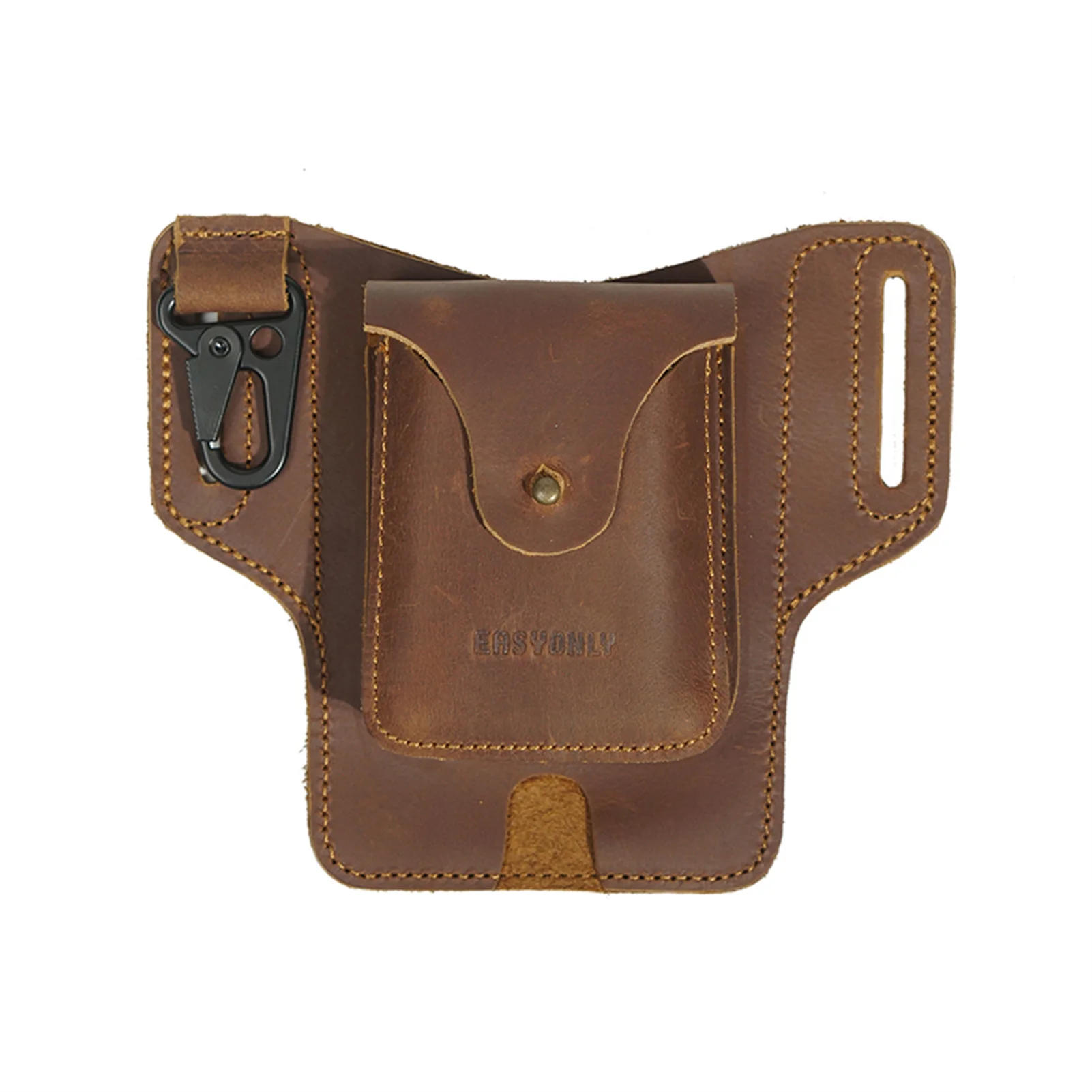 2022 PU Cell Phone Waist Bag Mini Belt Pouch Vintage Style Travel Hiking Outdoor Use OPK1