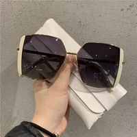 2022 new vintage oversize square sunglasses women luxury brand big frame women sun glasses fashion female glasses oculos uv400