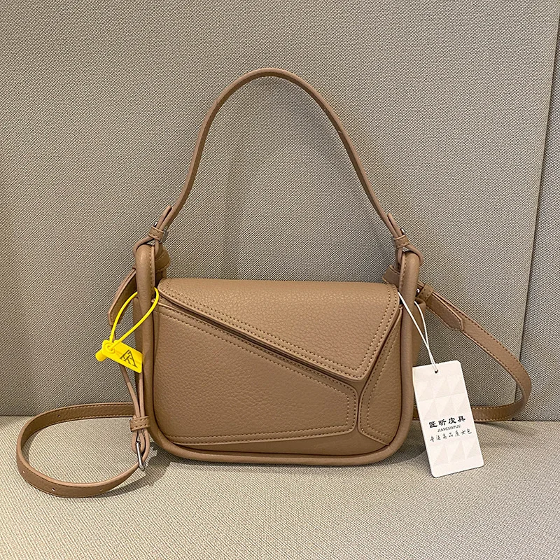 

Women's Bag PU Leather Geometric Tote Bag 2023 New Spring Lady Underarm Shoulder Bag Female Popular Commuter Messenger Handbag