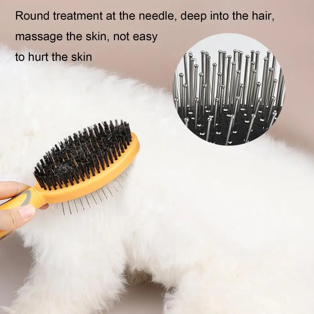 Щетка для груминга собак двойная щетка вычесывания домашних питомцев с