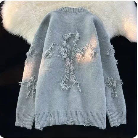 Свитер осенний свободный Универсальный с длинным рукавом для мужчин и женщин