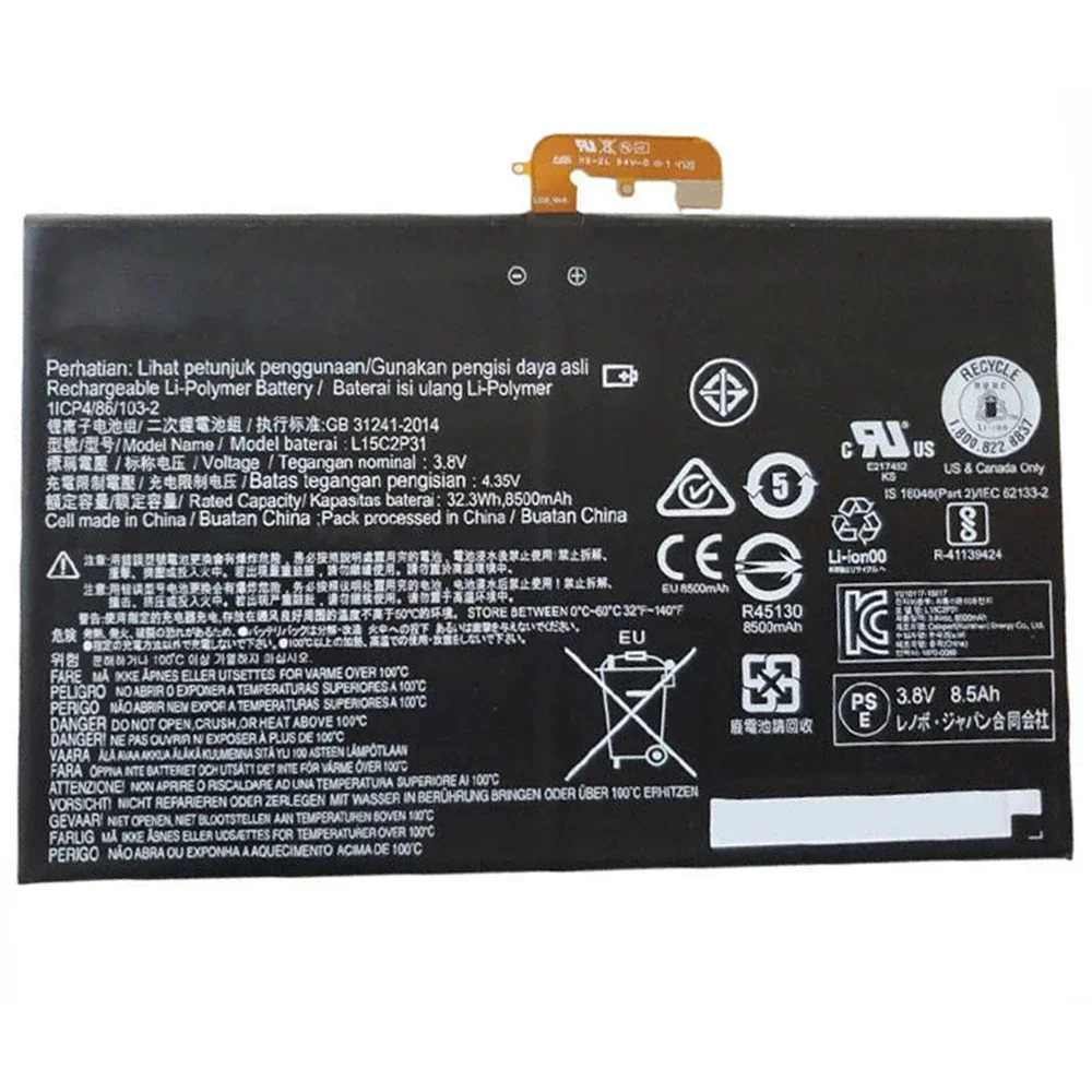 L15C2P31 3 8 В 32 Втч оригинальный аккумулятор для ноутбука Lenovo Yoga Book YB1-X91F X91L X91X YB1-X90F