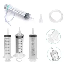 50/60/80/100/150ML Large Capacity Plastic Syringe Reusable Washable Pump Syringe Measuring Suction Injector for Oil Fluid Water