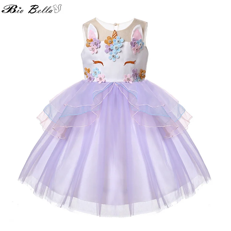 

Sweety Girls Dresses Tutu Fluffy Cake Smash Dress Elegant Princess Party Wedding Dress Girl Birthday Clothing 1-6Y