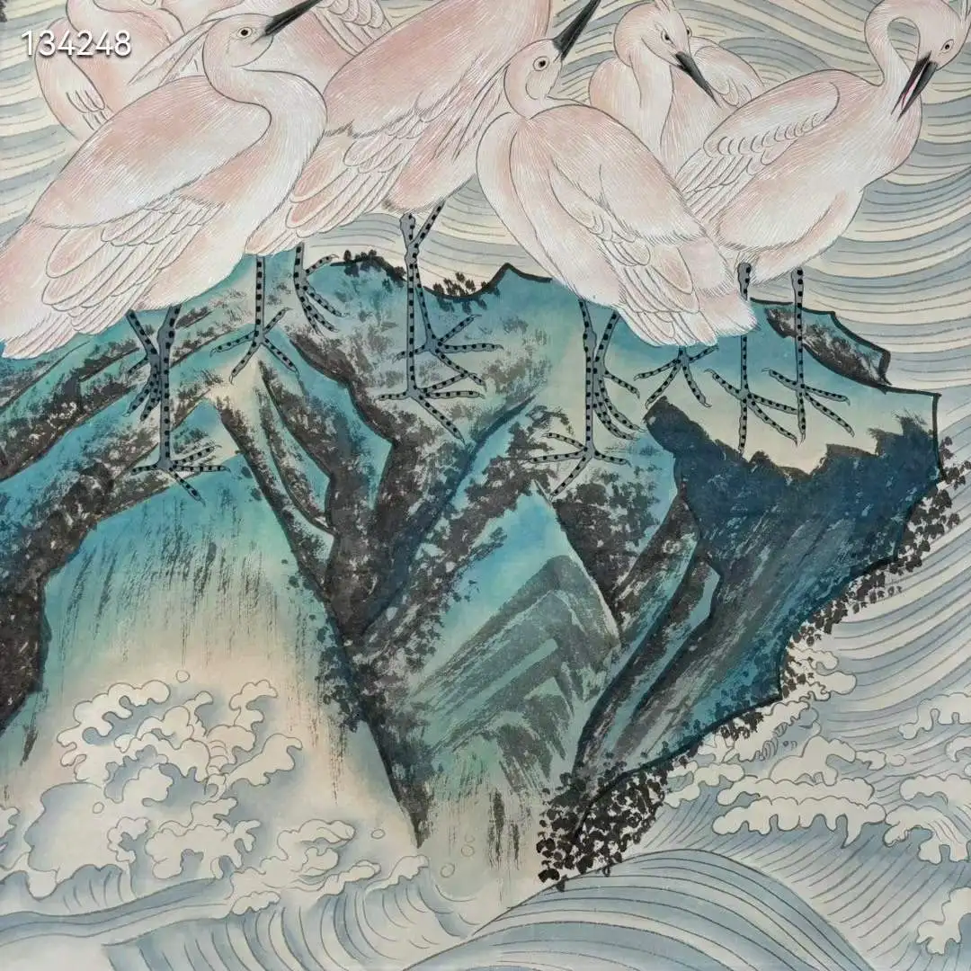 Ручная роспись цветов и птиц живопись прокрутки копия от Empress Dowager Ci Xi 80x200 см