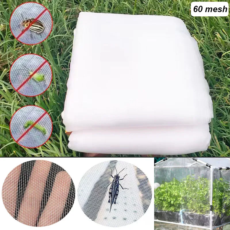 

Control Protection Garden Care Greenhouse Mesh Vegetables Fruit Cover Pest Net Anti-bird Net 60 Insect Protective Flowers Plant