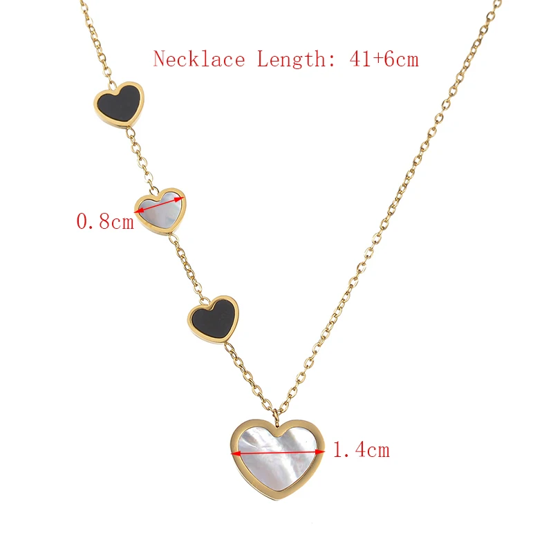 Stainless Steel Heart Necklace For Girl Long Hot Fashion Pendant Valentine Gift Love Jewelry Women Collar