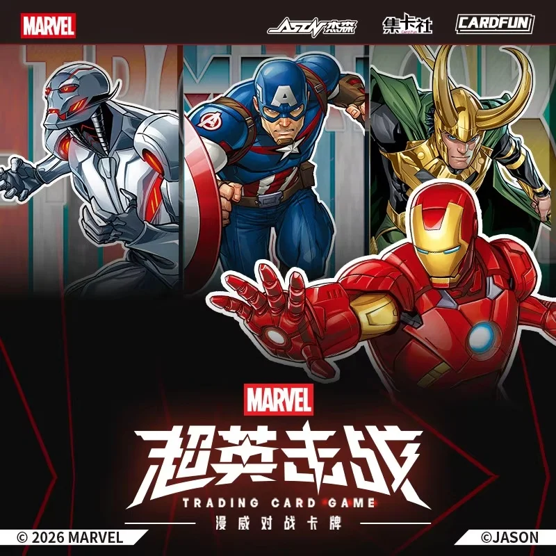 Фото Оригинальный набор карт в наличии. Коллекционные стартовые колоды Marvel TCG Superhero Battle 01-04, бустер-пак 01, набор коллекционных карт Avengers, коробка с игрушками. №3