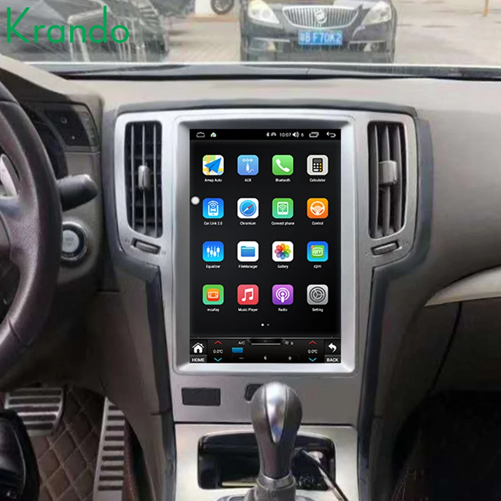 Фото Экран Krando 12,1 дюйма Tesla для Infiniti G4 G25 G35 G37 2006-2013 Android Автомобильный радиоприемник Стерео навигация GPS головное устройство Мультимедиа №4
