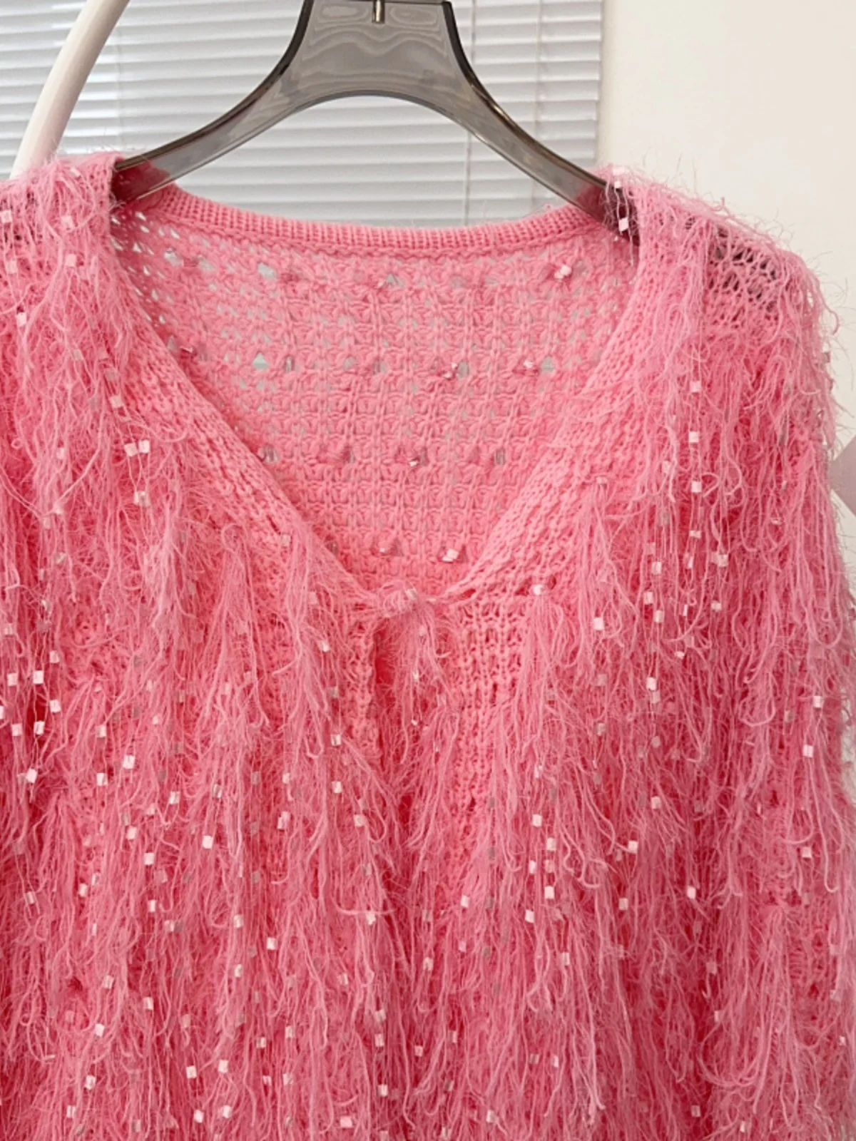 Женский Повседневный вязаный кардиган с кисточками на осень-зиму