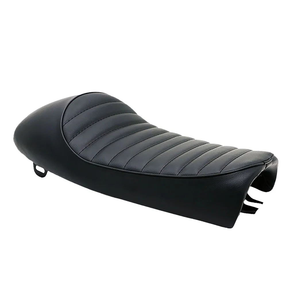 

Universal Black Motorcycle Cafe Racer Seat Vintage Cushion Saddle Pad with