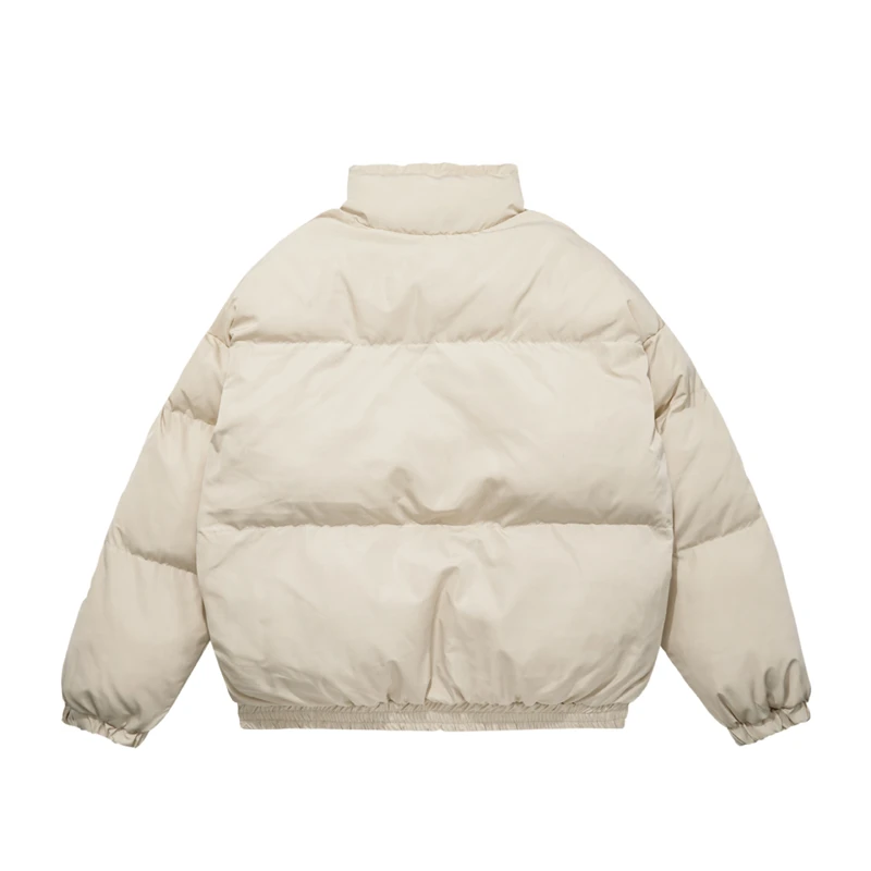 Rainbowtouches Fashion Winter Down Jacket Men Parkas Thick Warm Streetwear Coat Mens Lacing Stand Collar Solid Color Men Outwear