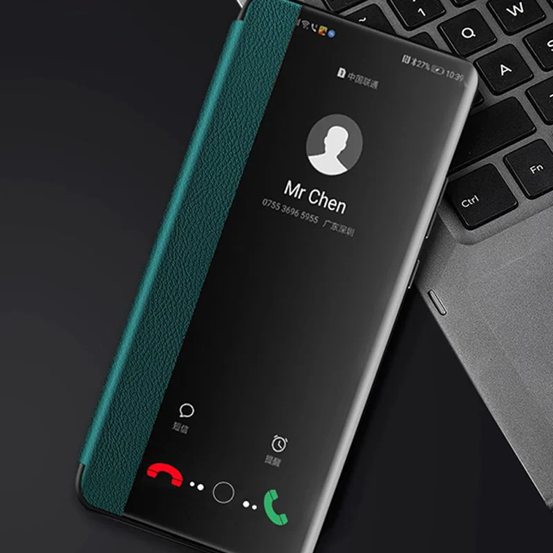 Кожаный флип-чехол для Honor 200 Pro чехол Honor200 Роскошь Вид из окна Противоударный Smart 5G