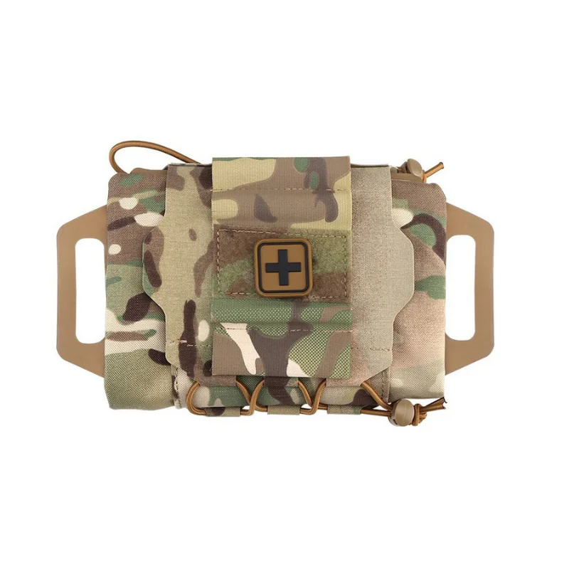 

Hiking Hunting Bag Kit IFAK Pouch Two Piece System Medical First Aid Pouch Med Roll Carrier Hypalon Outdoor Medical First Aid