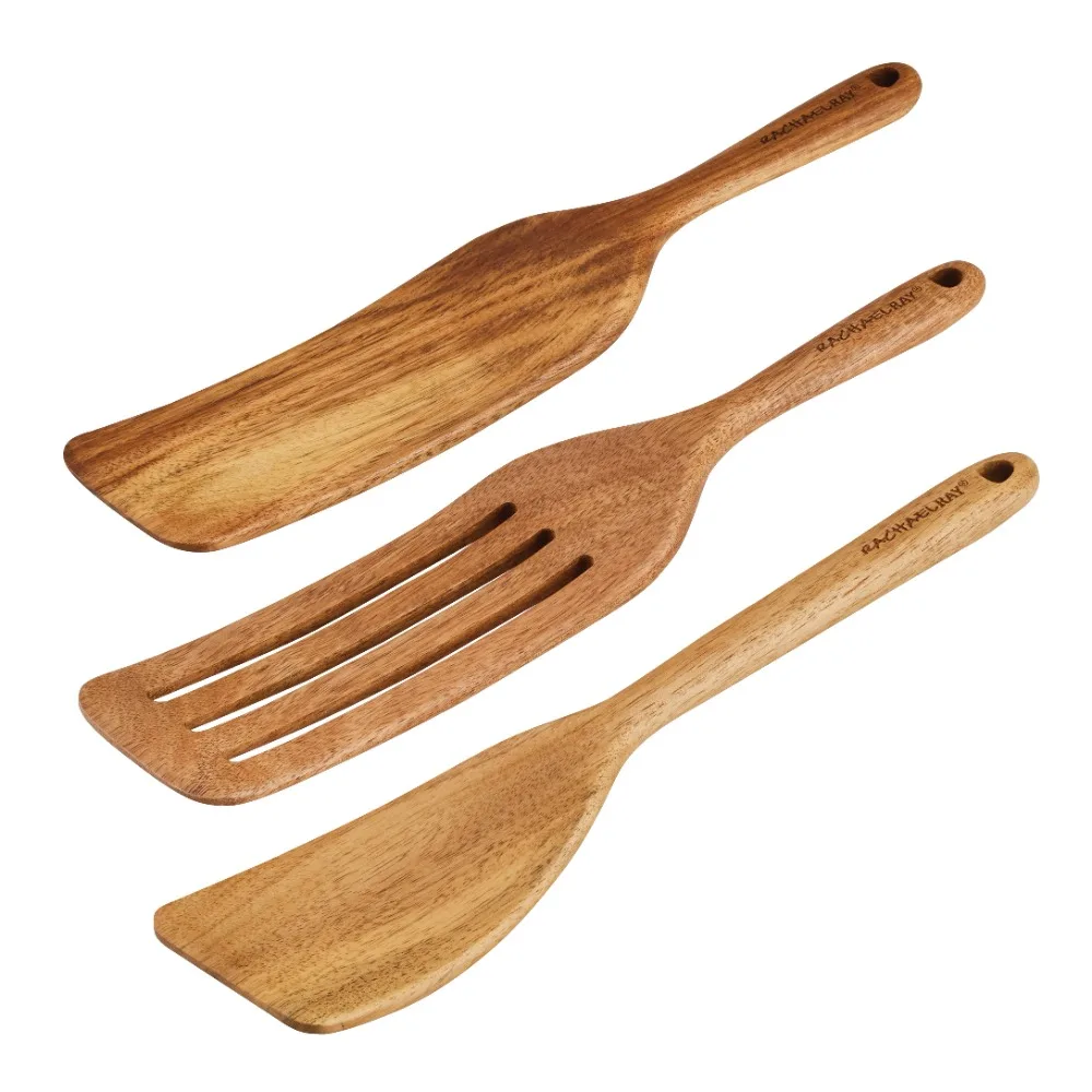 

Rachael Ray Tools & Gadgets Wooden Kitchen Utensil Set, 3-Piece