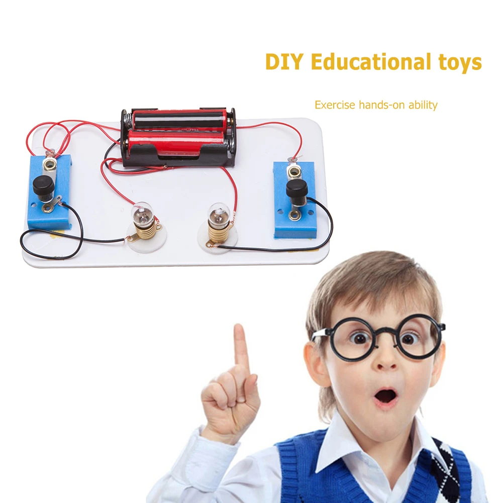 

DIY Handmade Electric Circuit Modle Toy Science Educational Toys Experiment STEM Kit Small Invention Interaction Gifts for Kids