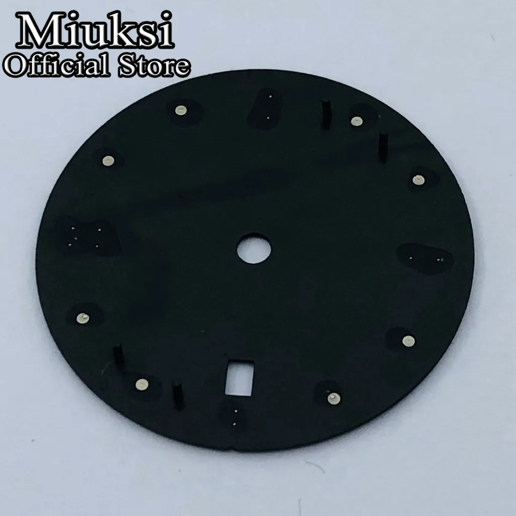 Miuksi 32 мм черный синий зеленый белый стерильный циферблат часов светящийся