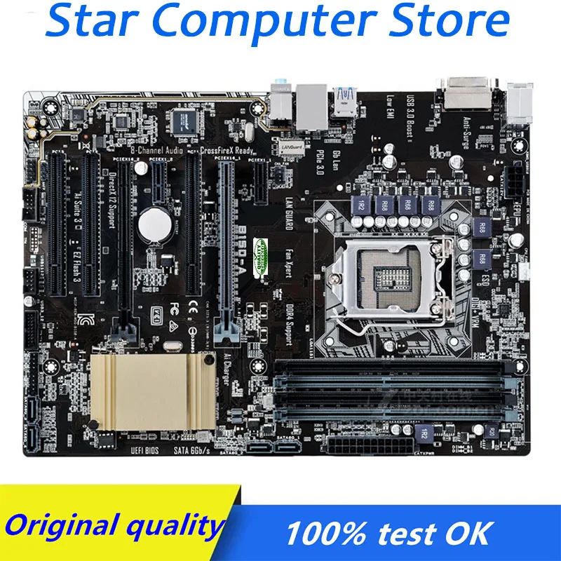 

Для ASUS B150M-A B150 B150M LGA 1151 ATX материнская плата DDR4 компьютер USB3.0 SATA3 настольная материнская плата Б/у