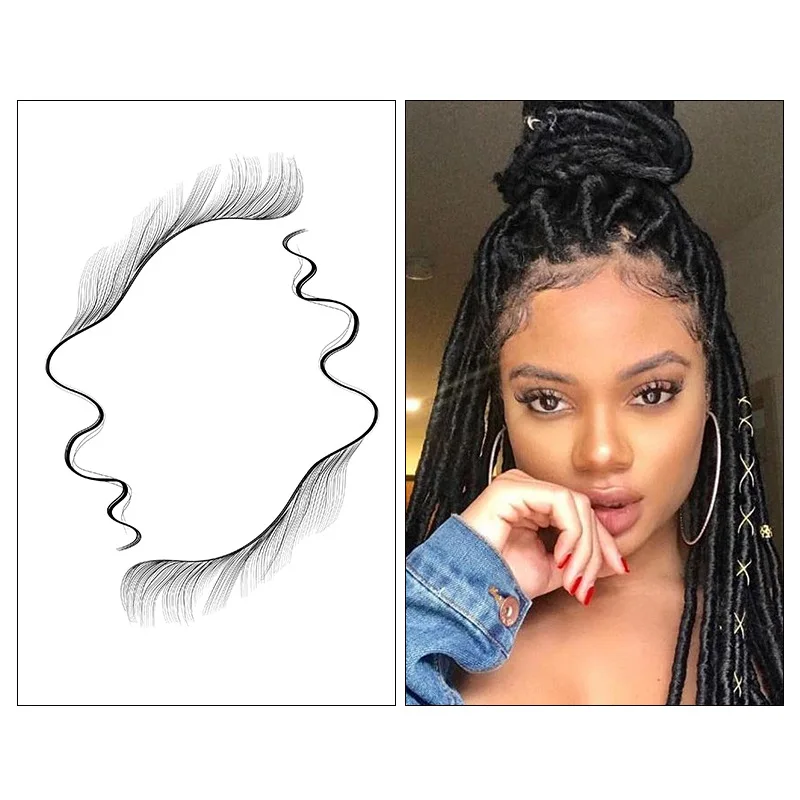 Временная татуировка наклейка для бровей волос края татуировки боди-арта