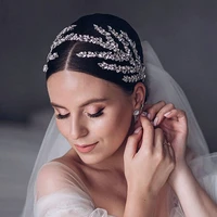 new silver wedding headband bridal headpiece bling crystal headwear bride tiara jewelry designer women party hairbands