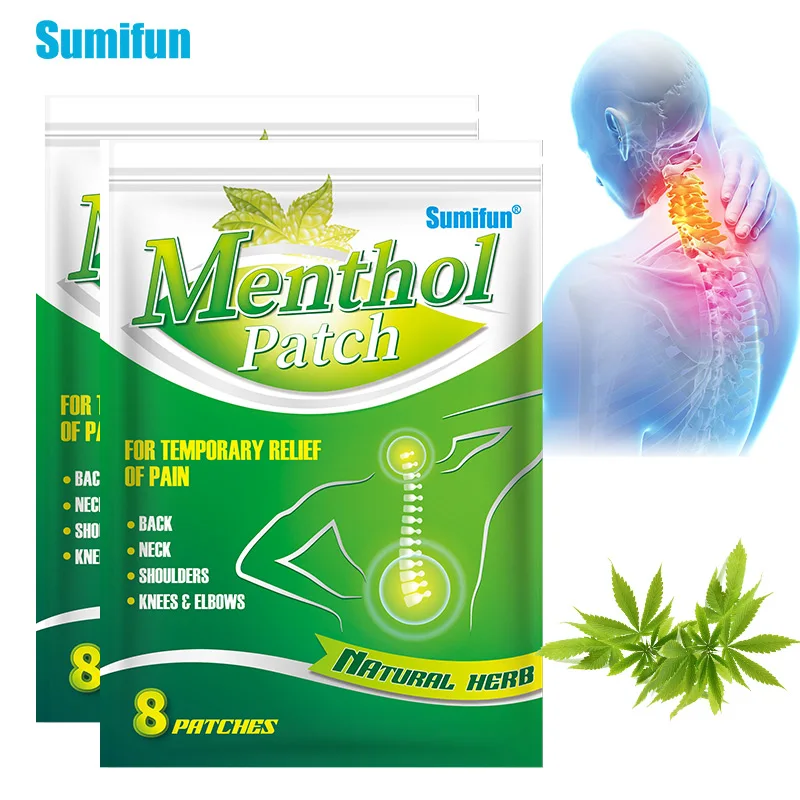 

32Pcs Sumifun Menthol Pain Relief Patch Spine Cervical Arthritis Ache Shoulder Muscle Sprain Knee Joint Plaster Backache Sticker