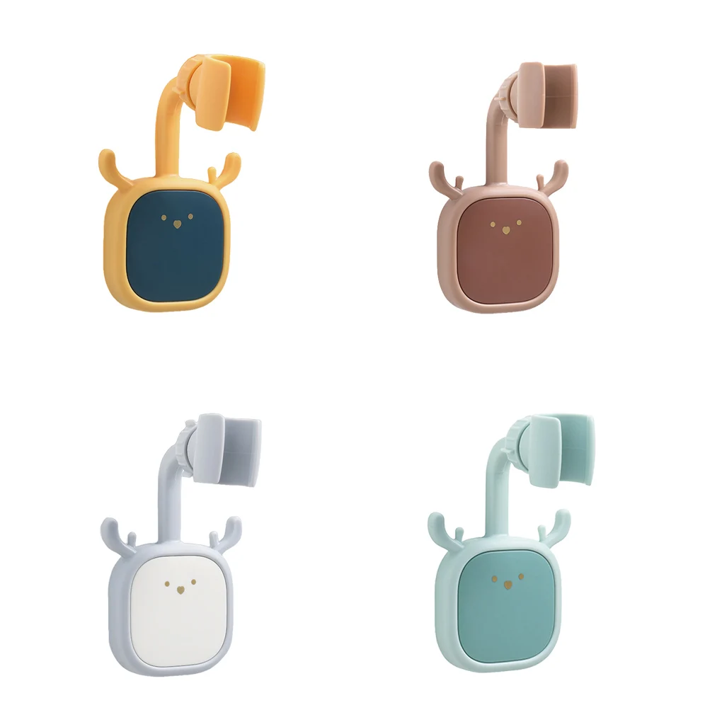 

Держатель для душевой головки настенный водонепроницаемый милый само-вешалка на клейкой основе полка аксессуары для ванной комнаты серый ...