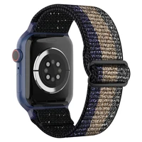solo loop nylon strap for apple watch band 40mm 44mm 38mm 42mm adjustable elastic straps women men wristbands for iwatch series