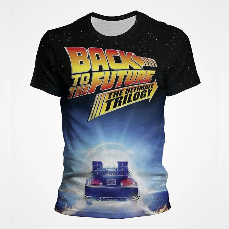 

Back To The Future Movie 3D Print T-Shirts Streetwear Men Women Casual Fashion Oversized O-Neck T Shirt Kids Tees Tops Clothing