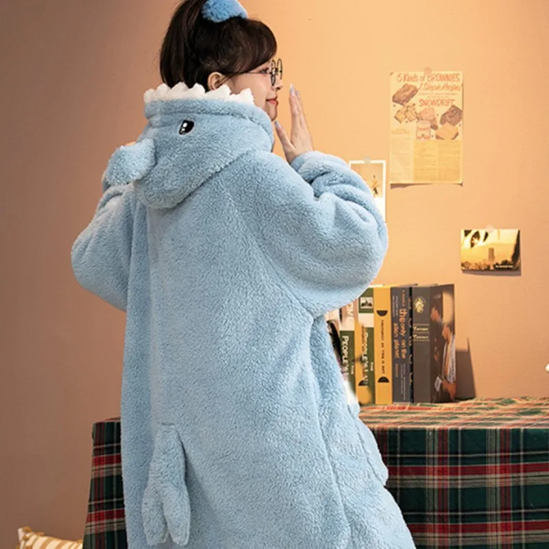 Синий комплект пижамных штанов с изображением акулы праздничный костюм для