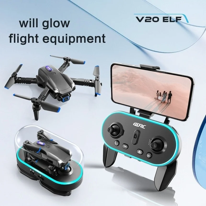 

V20 Drone 4K 1080P Profesional HD Dual Camera fpv Drone Height Keep Drone Photography Rc Helicopter Foldable Quadcopter Dron Toy