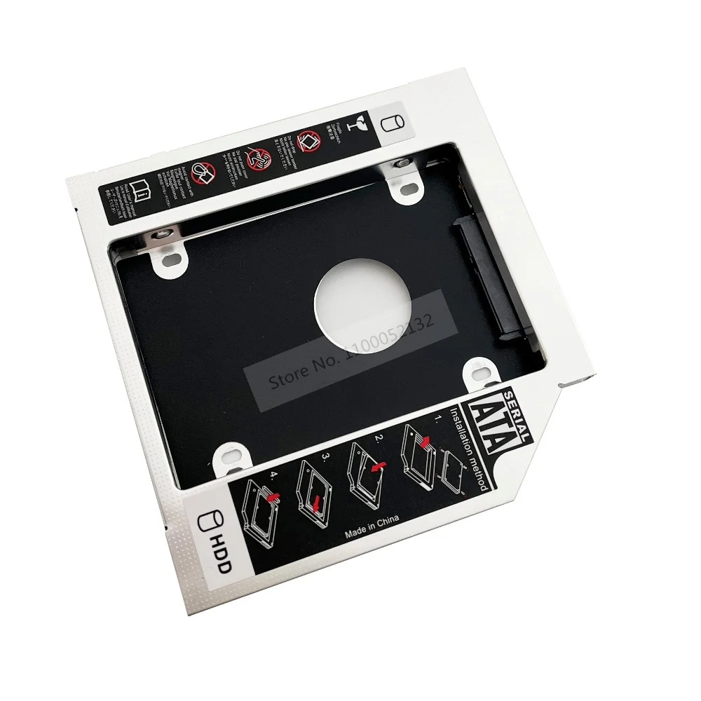 Алюминиевый Чехол для 2-го жесткого диска HDD SSD чехол оптический Caddy SATA для Dell Latitude E5400 E5410 E5420 E5500 E5510 E5520 E5430 E5510 E5530