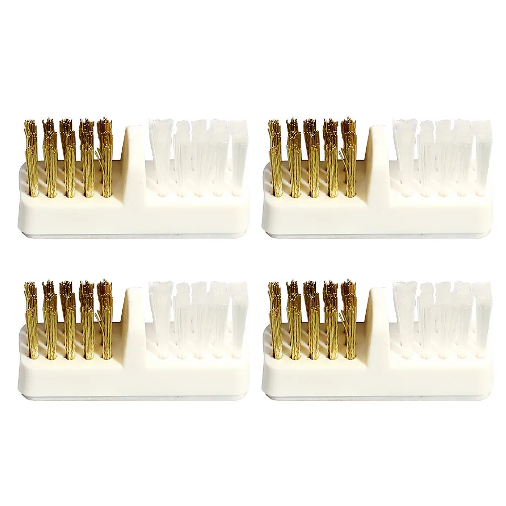 

4 Pcs Manicure Tool Copper Wire Nail Dust Brush Grinding Head Equipment Drill Bit Trimming Device