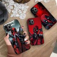 bandai marvel superhero deadpool phone case silicone soft for iphone 13 12 11 pro mini xs max 8 7 plus x 2020 xr cover